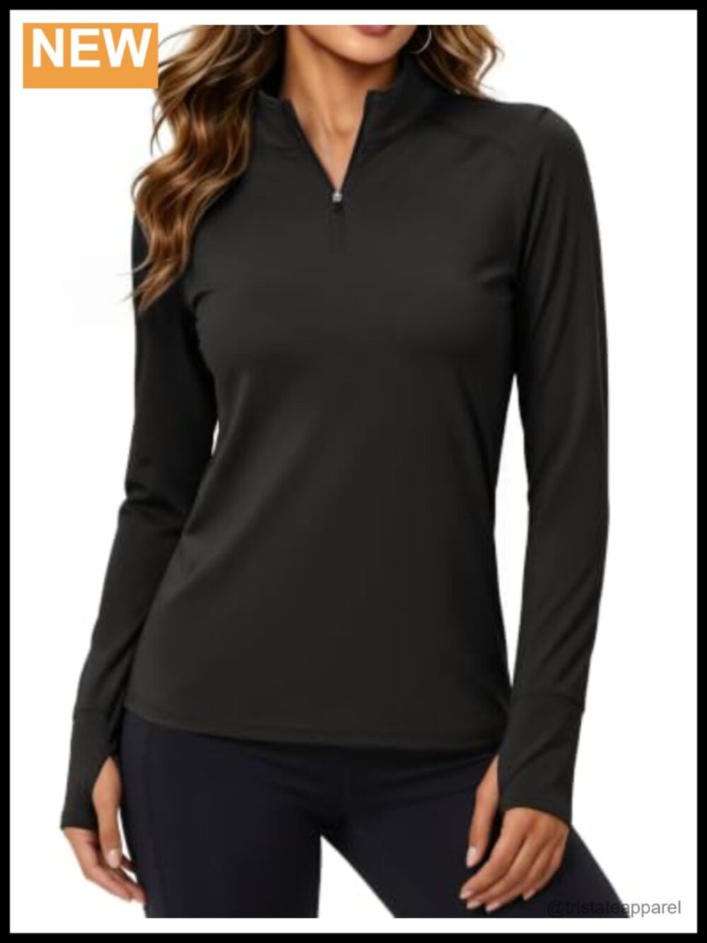 Quarter Zip Pullover Fleece Top Athletic Running Sweatshirt